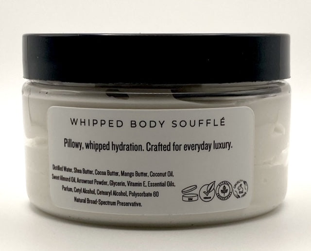 Lavender body butter with whipped texture for soft, hydrated skin and a clean coastal scent